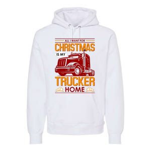 All I Want For Christmas Is My Trucker Home Premium Hoodie