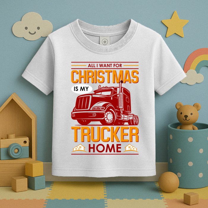 All I Want For Christmas Is My Trucker Home Toddler T-Shirt
