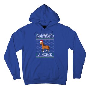 All I Want For Christmas Is A Horse Ugly Xmas Holiday Gift Hoodie