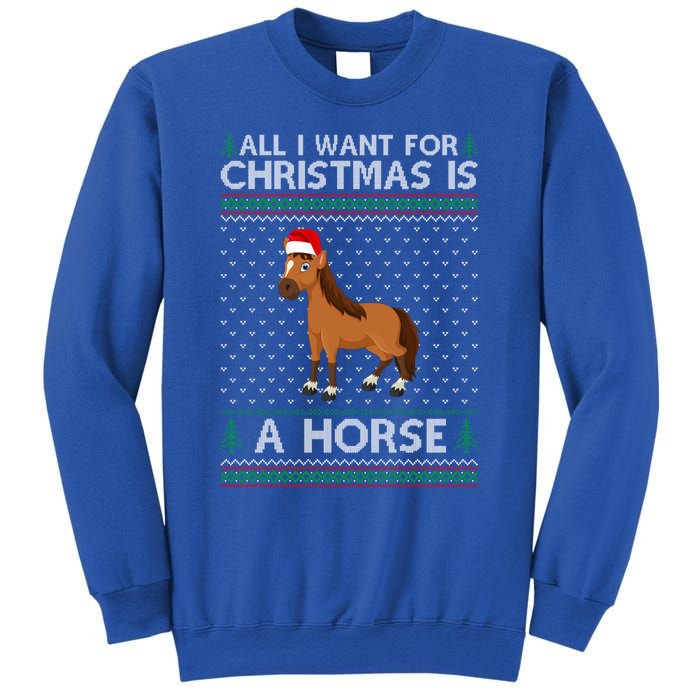 All I Want For Christmas Is A Horse Ugly Xmas Holiday Gift Sweatshirt