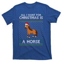 All I Want For Christmas Is A Horse Ugly Xmas Holiday Gift T-Shirt