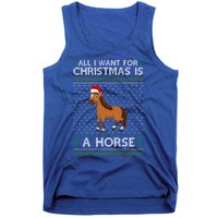 All I Want For Christmas Is A Horse Ugly Xmas Holiday Gift Tank Top