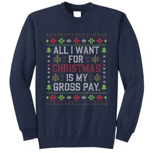 All I Want For Christmas Is My Gross Pay Joke Sweatshirt