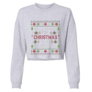 All I Want For Christmas Is My Gross Pay Joke Cropped Pullover Crew