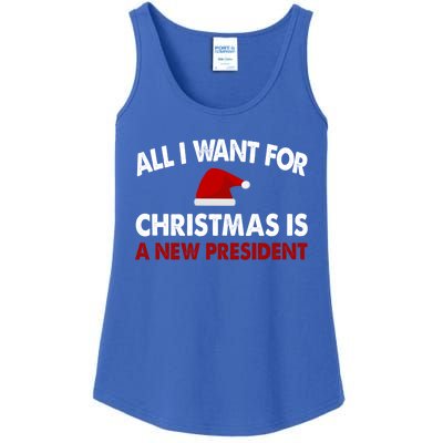 All I Want For Christmas Is A New President Gift Ladies Essential Tank