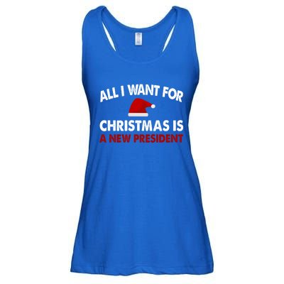 All I Want For Christmas Is A New President Gift Ladies Essential Flowy Tank