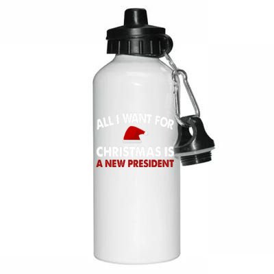 All I Want For Christmas Is A New President Gift Aluminum Water Bottle