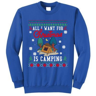 All I Want For Christmas Is Camping Ugly Xmas Sweater Funny Gift Sweatshirt