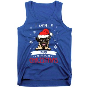 All I Want For Christmas Is A Pug Dog Santa Reindeer Meaningful Gift Tank Top