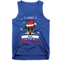 All I Want For Christmas Is A Pug Dog Santa Reindeer Meaningful Gift Tank Top