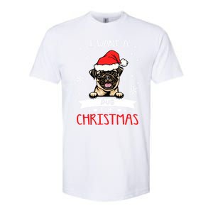 All I Want For Christmas Is A Pug Dog Santa Reindeer Meaningful Gift Softstyle CVC T-Shirt