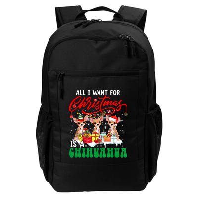 All I Want For Xmas Is A Chihuahua Three Santa Reindeer Dogs Gift Backpack