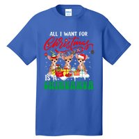 All I Want For Xmas Is A Chihuahua Three Santa Reindeer Dogs Gift Tall T-Shirt