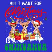 All I Want For Xmas Is A Chihuahua Three Santa Reindeer Dogs Gift 16 in Basic Backpack
