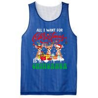 All I Want For Xmas Is A Chihuahua Three Santa Reindeer Dogs Gift Mesh Reversible Basketball Jersey Tank