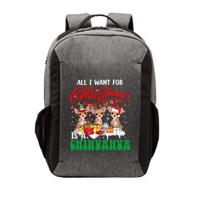 All I Want For Xmas Is A Chihuahua Three Santa Reindeer Dogs Gift Vector Backpack