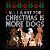 All I Want For Christmas Is More Dogs Ugly Xmas Sweater Gift Drawstring Bag