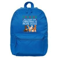 All I Want For Christmas Is More Dogs Ugly Xmas Sweater Gift 16 in Basic Backpack