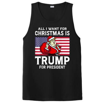 All I Want For Christmas Is Trump For President Trump Back PosiCharge Competitor Tank