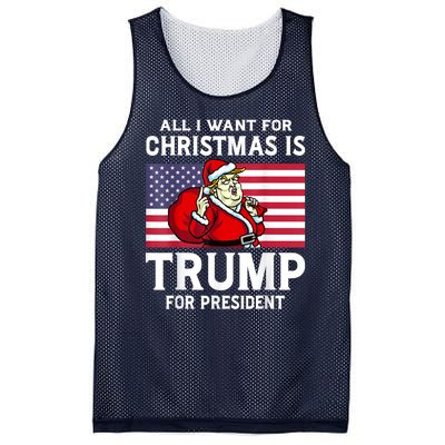 All I Want For Christmas Is Trump For President Trump Back Mesh Reversible Basketball Jersey Tank