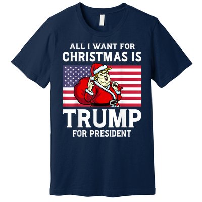 All I Want For Christmas Is Trump For President Trump Back Premium T-Shirt