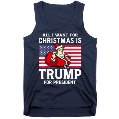 All I Want For Christmas Is Trump For President Trump Back Tank Top