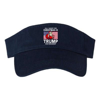 All I Want For Christmas Is Trump For President Trump Back Valucap Bio-Washed Visor