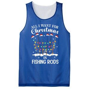 All I Want For Christmas Is Fishing Rods Funny Merry Fishmas Meaningful Gift Mesh Reversible Basketball Jersey Tank