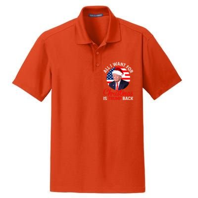 All I Want For Christmas Is Trump Back And New President Gift Dry Zone Grid Polo