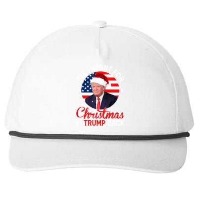 All I Want For Christmas Is Trump Back And New President Gift Snapback Five-Panel Rope Hat