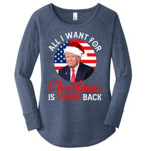 All I Want For Christmas Is Trump Back And New President Gift Women's Perfect Tri Tunic Long Sleeve Shirt