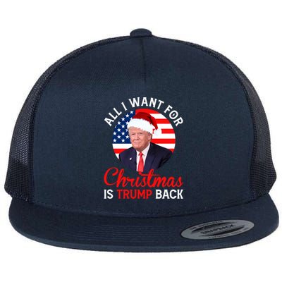 All I Want For Christmas Is Trump Back And New President Gift Flat Bill Trucker Hat