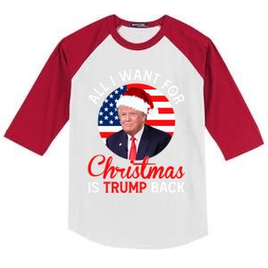 All I Want For Christmas Is Trump Back And New President Gift Kids Colorblock Raglan Jersey