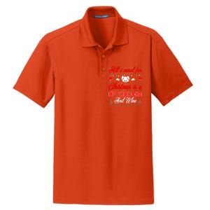 All I Want For Christmas Pig And Wine Gift Meaningful Gift Dry Zone Grid Polo