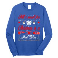 All I Want For Christmas Pig And Wine Gift Meaningful Gift Long Sleeve Shirt