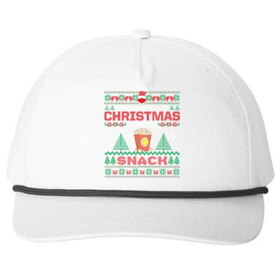 All I Want Is Snack Christmas Pajama Party Funny Cool Gift Snapback Five-Panel Rope Hat