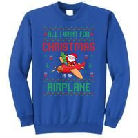 All I Want For Christmas Is An Airplane Pilots Ugly Xmas Gift Tall Sweatshirt