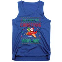 All I Want For Christmas Is An Airplane Pilots Ugly Xmas Gift Tank Top