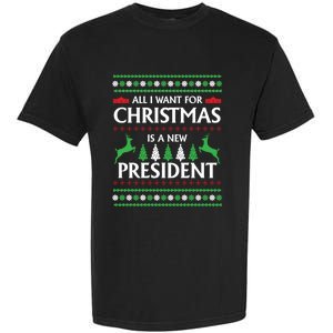 All I Want For Christmas Is A New President Cute Gift Garment-Dyed Heavyweight T-Shirt