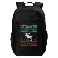All I Want for Xmas is a Moose Ugly Christmas Sweater Backpack
