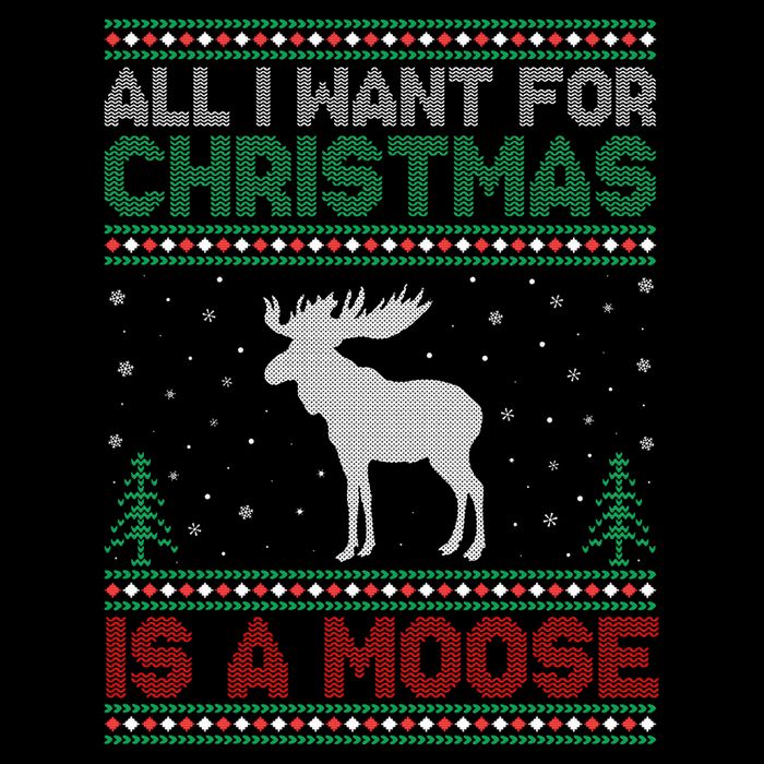 All I Want for Xmas is a Moose Ugly Christmas Sweater Backpack