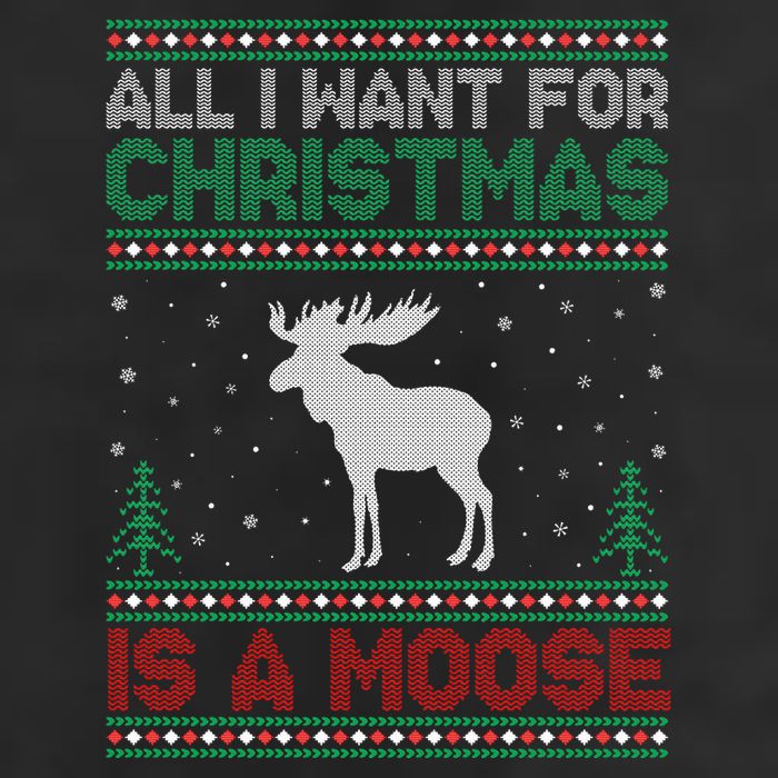 All I Want for Xmas is a Moose Ugly Christmas Sweater 25L Jumbo Tote