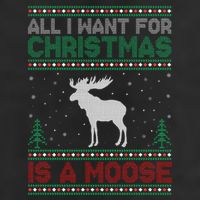 All I Want for Xmas is a Moose Ugly Christmas Sweater Trucker Hat