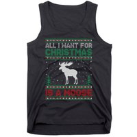 All I Want for Xmas is a Moose Ugly Christmas Sweater Tank Top