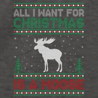 All I Want for Xmas is a Moose Ugly Christmas Sweater Vector Backpack