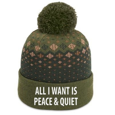 All I Want Is Peace & Quiet The Baniff Cuffed Pom Beanie