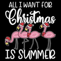 All I Want For Christmas In July Summer Flamingo Xmas Gift Bucket Hat