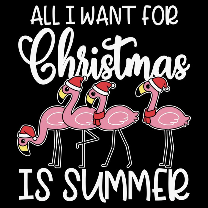 All I Want For Christmas In July Summer Flamingo Xmas Gift Bucket Hat