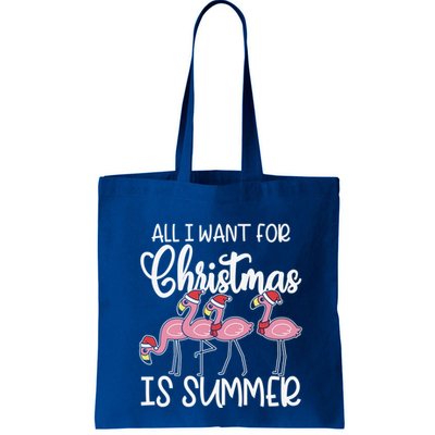 All I Want For Christmas In July Summer Flamingo Xmas Gift Bag