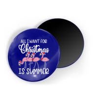 All I Want For Christmas In July Summer Flamingo Xmas Gift Magnet